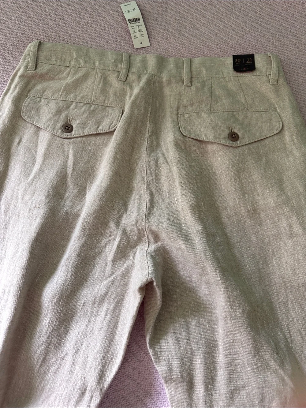 J. Crew Linen Wide-Leg Pants in beige Linen